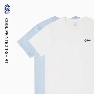 Men Black Lettered Cotton T-Shirt Short Sleeve