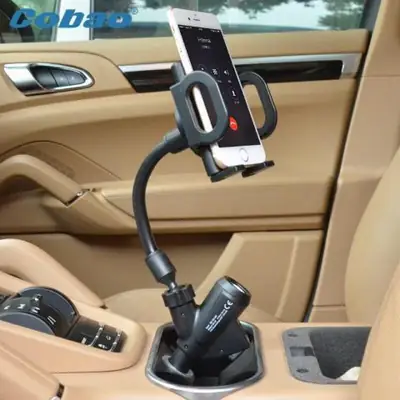 Dual USB Car Phone Holder 360 Rotating Universal Charging