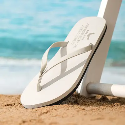 White Clip Sandals for Men Summer 2024