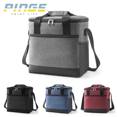 15L Portable Ice Bag Waterproof Oxford Cloth Shoulder Lunch Bag