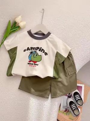 Children's Campine Graphic T-Shirt & Shorts Set