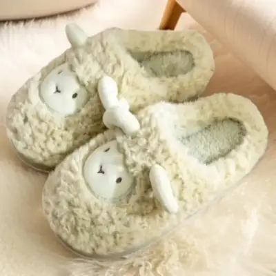 Cartoon Cotton Slippers Women's Indoor Warm Home Non-Slip Cute Plush Slippers