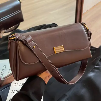 Brown Leather Crossbody Bag for Women 2024