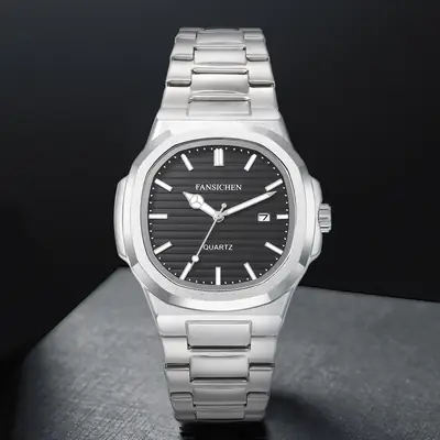 Nautilus Men's Quartz Watch Stainless Steel Large Dial