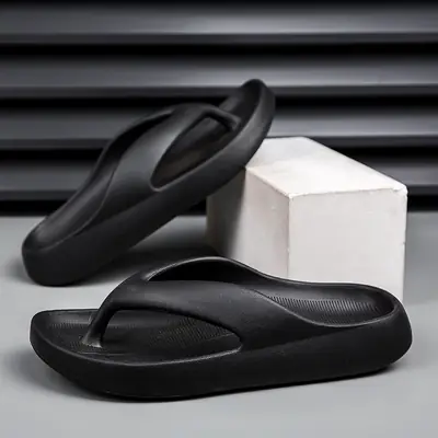 EVA Flip Flops Men Black Thick Bottom Non-Slip