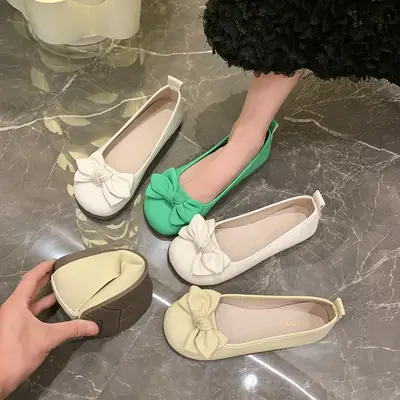 French Bow Flat Shoes for Women 2023 Summer