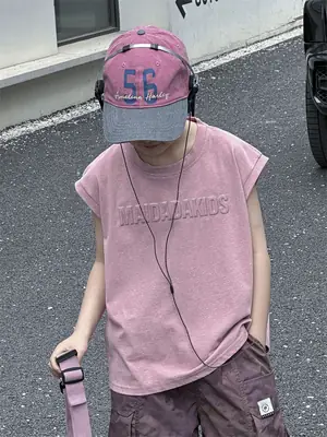Panda Pure Cotton Sleeveless T-Shirt for Boys 2025
