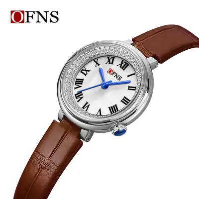 OFNS Women's Green Roman Scale Quartz Watch