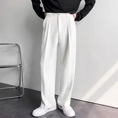 Men's 2025 Straight Leg White Pants