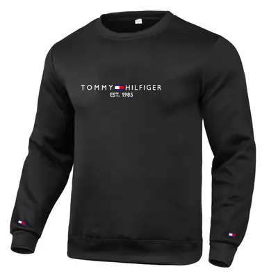 Tommy Hilfiger Men's White Pullover Sweatshirt Casual Long Sleeve