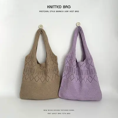 Hollow Knitted Women's Tote Bag Set of 3