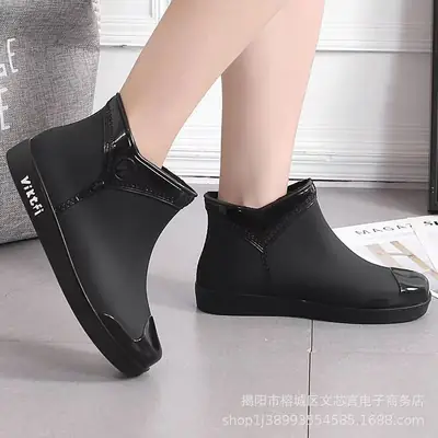 Women's Waterproof Low-Top Rain Boots Winter