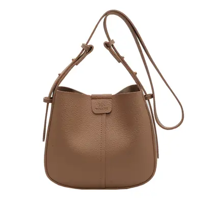 Women's Crossbody Bag Beige Leather Retro Commuter Style
