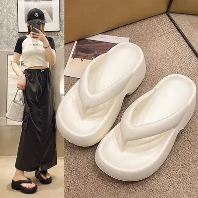 New Slip-on Feeling Flip-Flops Women's White EVA Summer