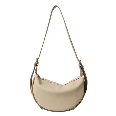 Vintage Underarm Crossbody Bag Brown Large Capacity