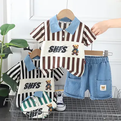 Boys Striped Shorts T-Shirt Set Summer 2024