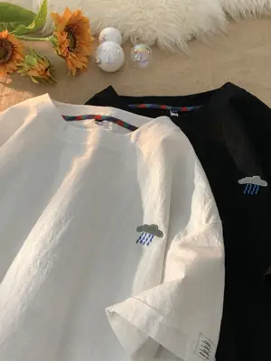 NASA Embroidered NASA Men Linen T-Shirt White Plus Size