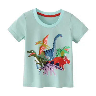 Children's T-Shirt Mint Green Short Sleeve