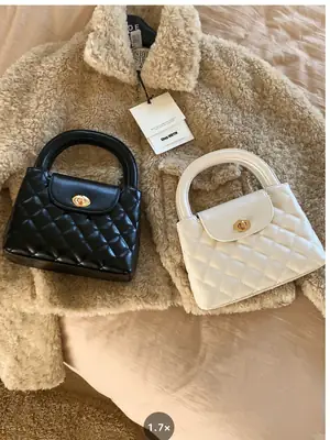 White Quilted Chain Handbag for Women
