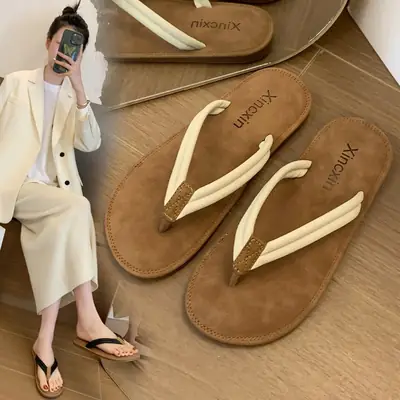 Women Brown Sandal Flip Flops Summer 2026
