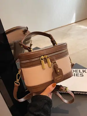 Vintage Textured Shoulder Crossbody Bag for Women 2024