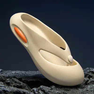Flip-flops for Men 2024 New Summer Outer Wear Trendyy Baotou Flip-flops Men's Non-slip Soft Bottom Beach Sandals