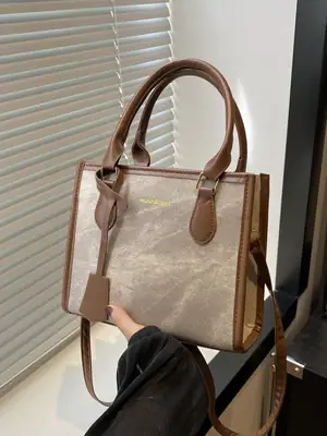 Women's 2024 New Summer Crossbody Shoulder Bag Brown Grey