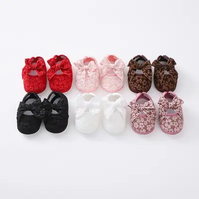 New Newborn Baby Shoes Hair Band suit 0-1 Year Old Girl Princess Shoes Full Moon Hundred Days with Dress Shoes