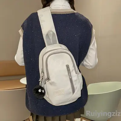 Bear Print Crossbody Bag for Girls Boys Junior High