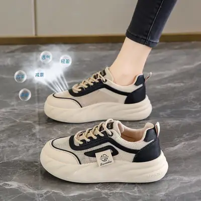 Women White Mesh Casual Sneakers All Season