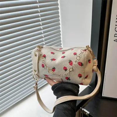 Korean Style Floral Shoulder Bag for Girls 2024
