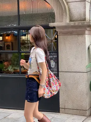 Floral Cloth Crossbody Bag for Women