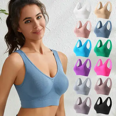 Women's Sexy Bra Back Cushion Yoga Vest Plus Size