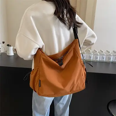 Trendy Crossbody Bag Women's Large Capacity Tan