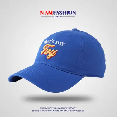 Korean-style Pink Letter Embroidered Cap Women