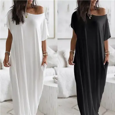 Women's Long Sleeve T-shirt Grey Casual Summer Dress
