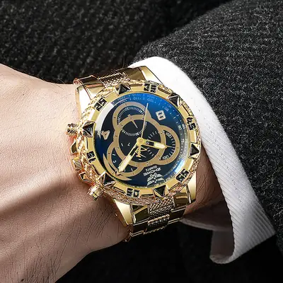 New foreign trade cross-border men's watches male students large dial trend quartz watch AliExpress explosions a generation of hair