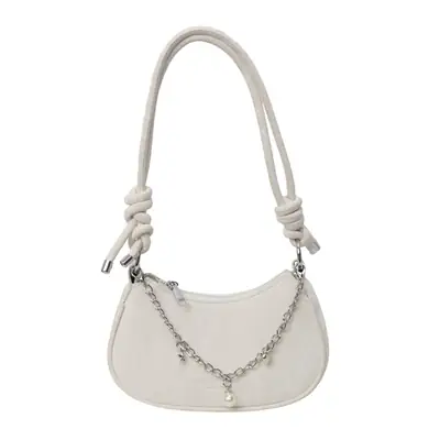 White Chain Shoulder Bag for Women