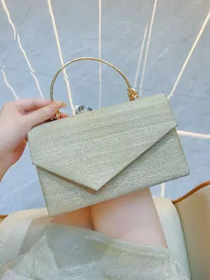 Golden Sequin Crossbody Bag for Women