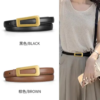 Winter Clearance Genuine Leather Belt Black Brown Brown
