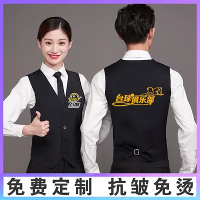 Men & Women Black Vest with Logo Back Design