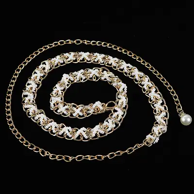 Pearl Waist Chain Women's Gold High-end Decorative Belt