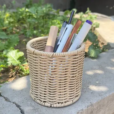 Woven Pen Holder for Kitchen & Home Storage