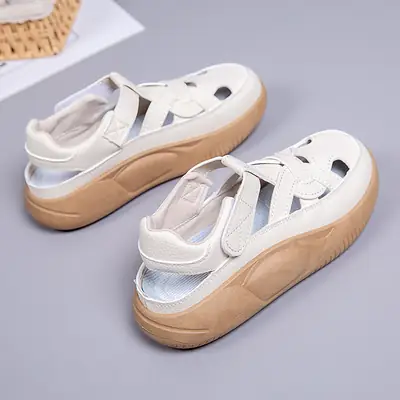 Women's 2025 Thick Sandals White Green Orange