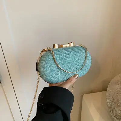 Silver Chain Shoulder Bag for Women 2024 Spring Summer