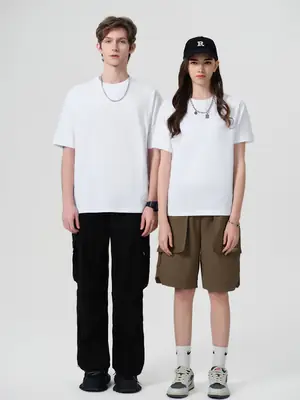 Men's 230g Cotton T-Shirt Large No Side Seams