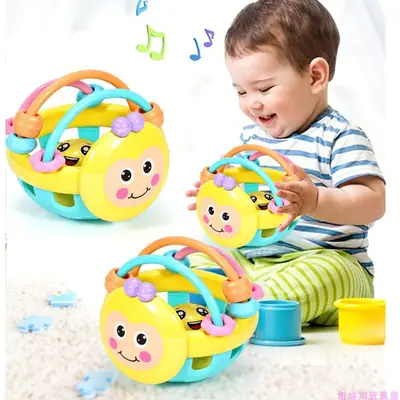 Soft Rubber Hand Rattle Toy for Babies 0-12 Months