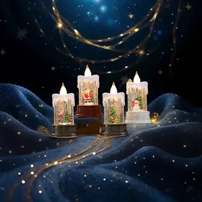 Christmas Small Oil Candle Lamp for Party & Home Decor