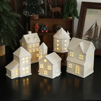 Star-shaped Ceramic Christmas Light 11.5cm White