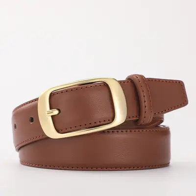 Black Belt with Silver Buckle, 2.8cm Wide
